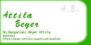 attila beyer business card